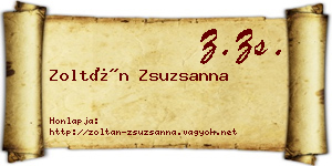 Zoltán Zsuzsanna névjegykártya