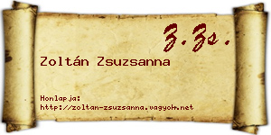 Zoltán Zsuzsanna névjegykártya